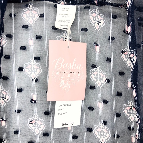 Basha Accessories Navy Boho Swim Coverup Kimono - Picture 3 of 8